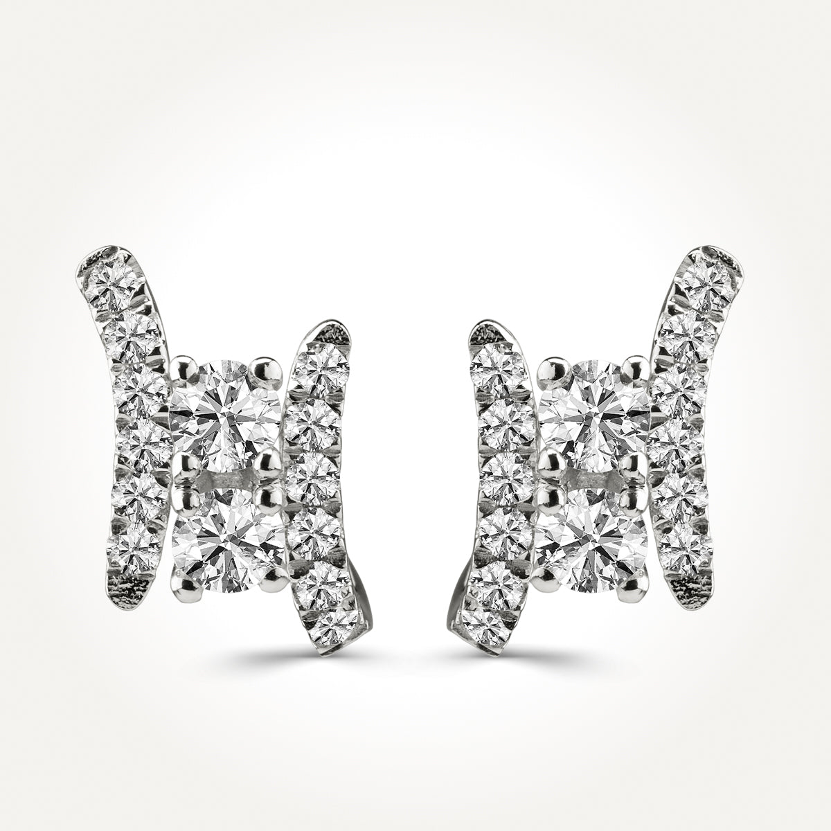 14KT White Gold Together Forever Earrings 0.30 CT. T.W.