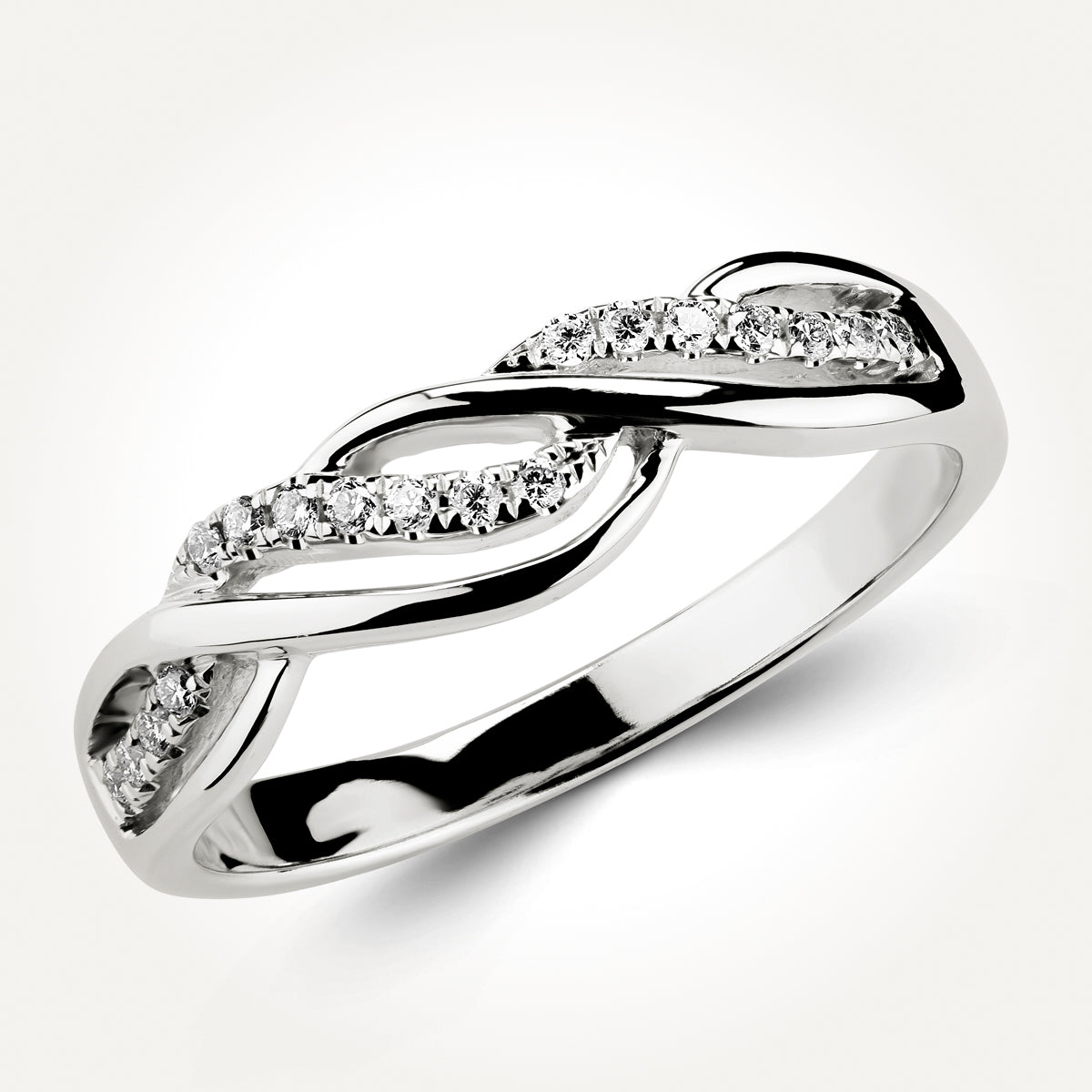 14KT White Gold Triple Twist Ring