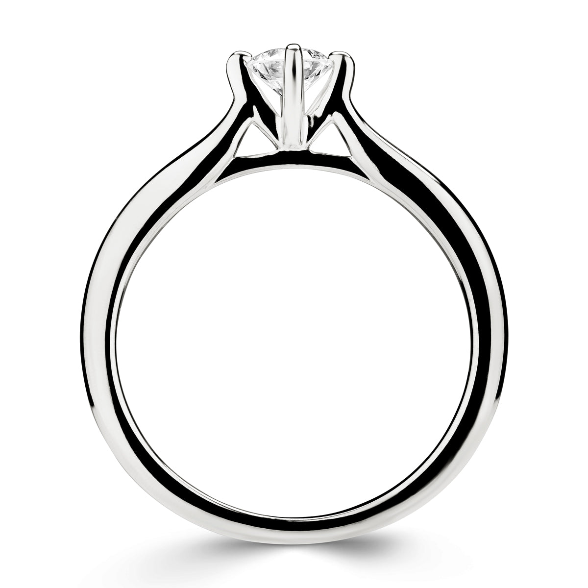 14kt White Gold Round Solitaire Ring 0.27 CT .T.W.