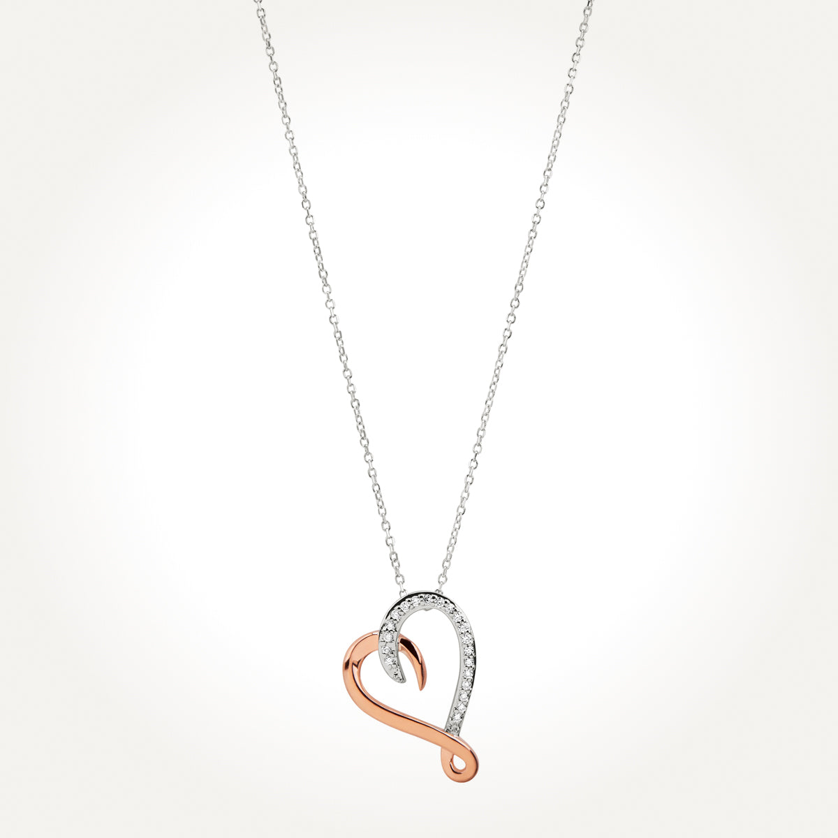 14KT Two Toned Heart Necklace