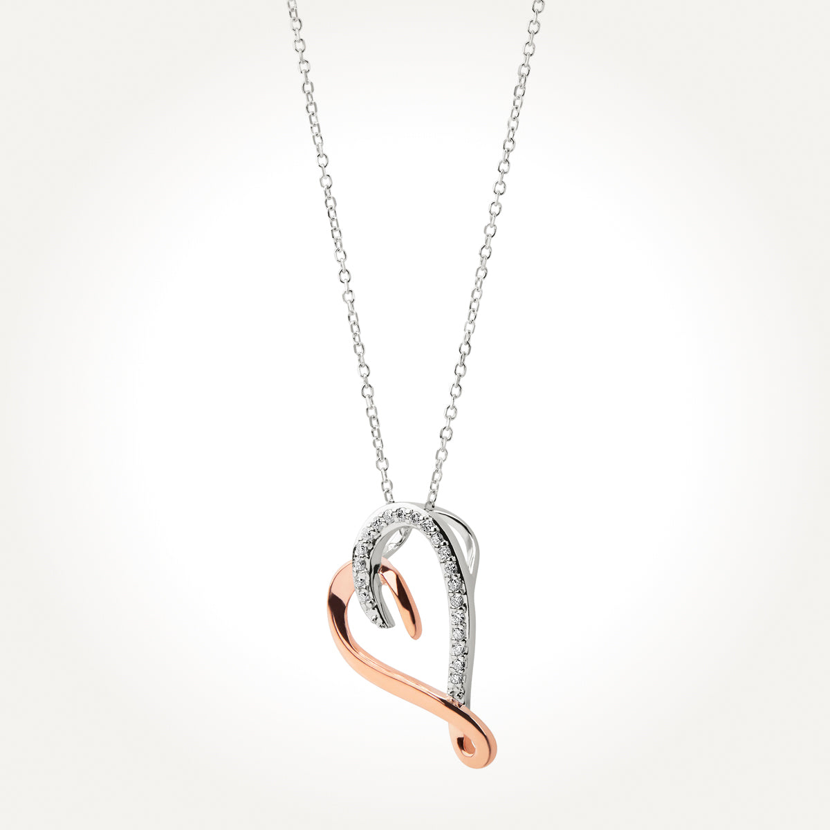 14KT Two Toned Heart Necklace