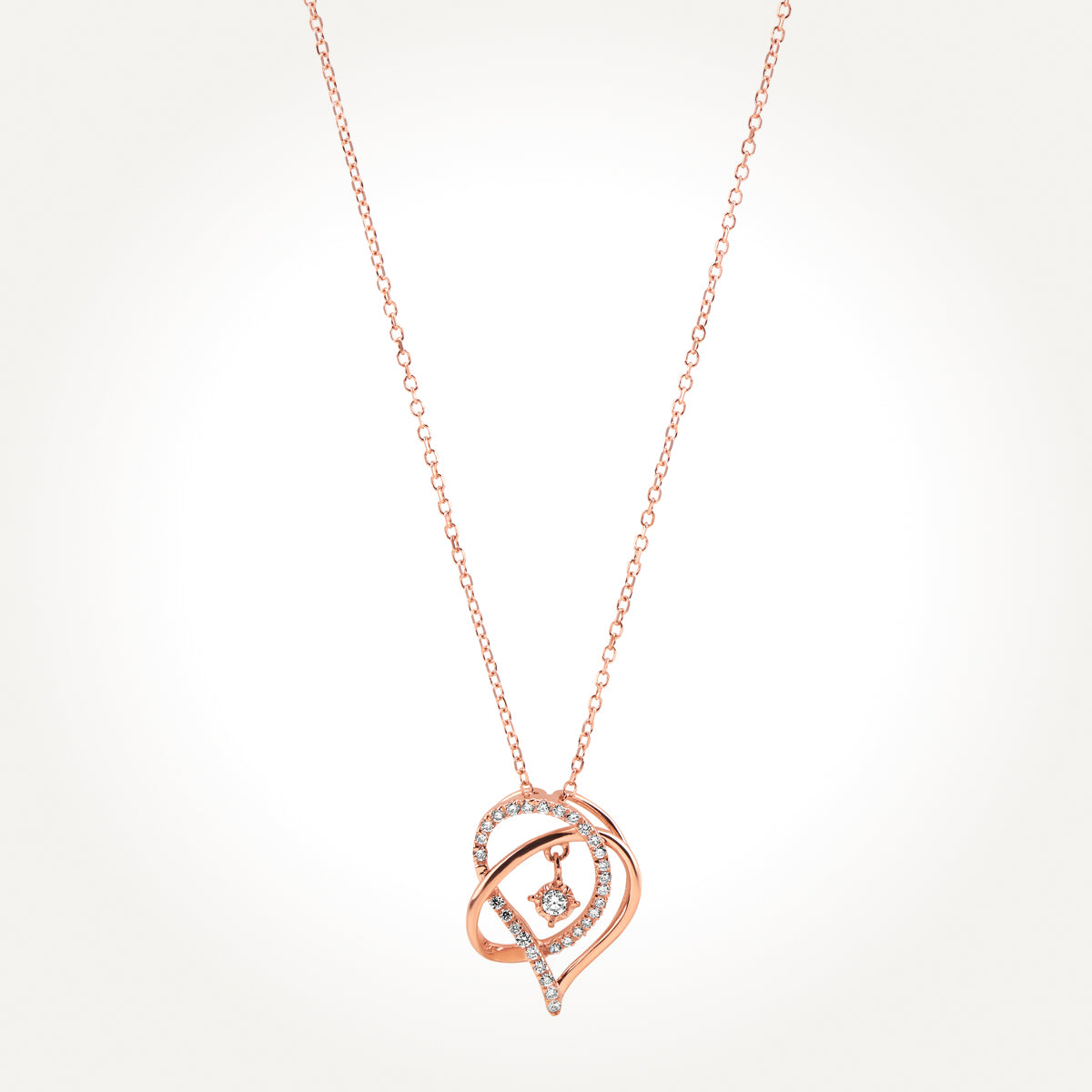 14KT Rose Gold Heart Necklace