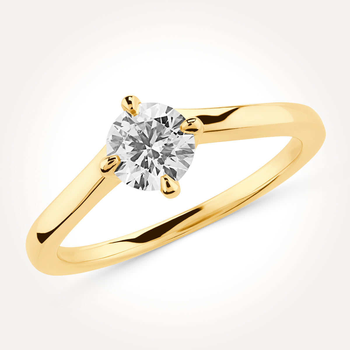 14KT White Gold V shaped Ring
