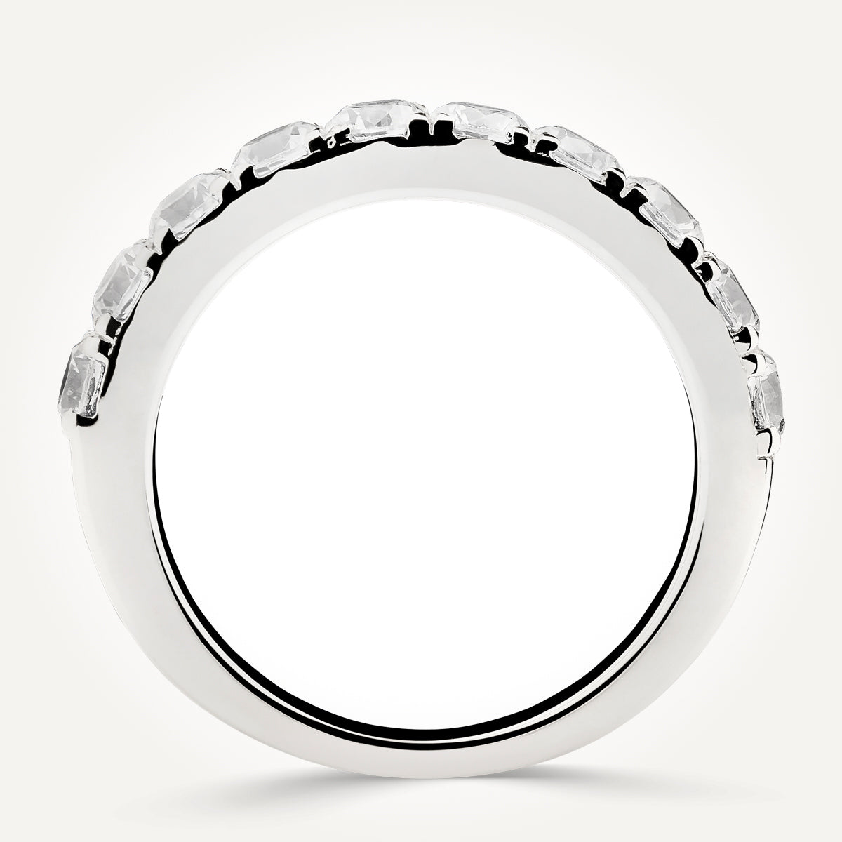 14KT White Gold Petite Pave Ring