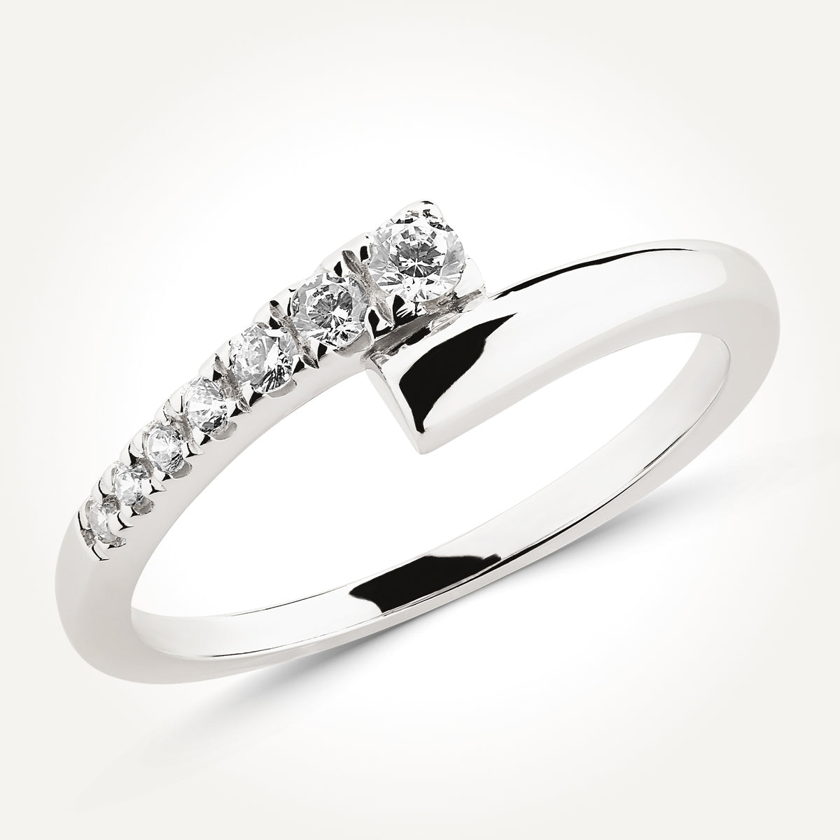 14KT White Gold Diamond Wrap Ring