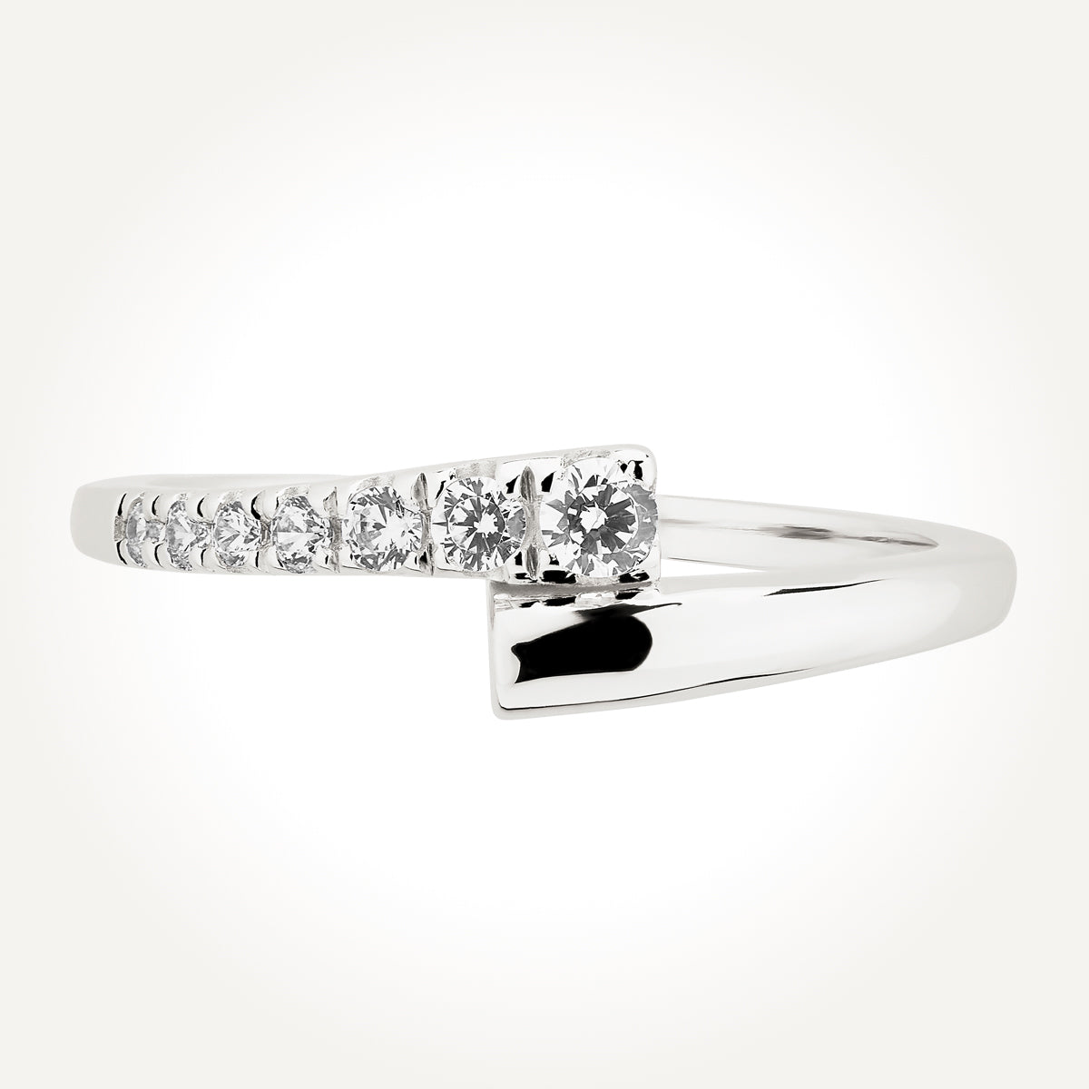 14KT White Gold Diamond Wrap Ring