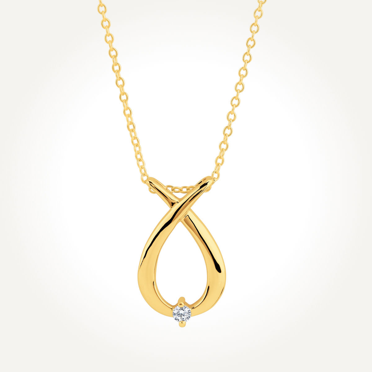 Yellow Gold Diamond Memory Pendant