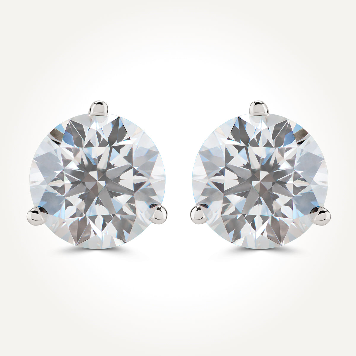 14KT White Gold Stud Earrings 2.00 CT. T.W.