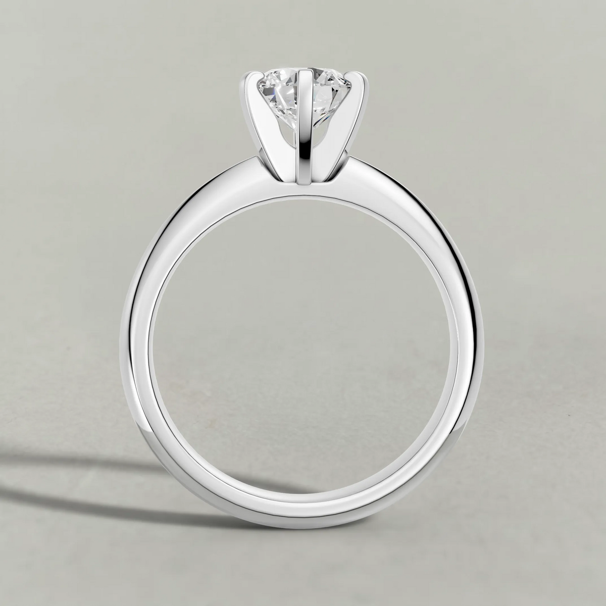 Knife-Edge Band Engagement Ring (7502) in Platinum from front angle