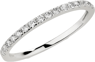 14KT White Gold Band 0.22 CT. T.W