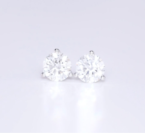 14KT White Gold Stud Earrings 0.25 CT. T.W.