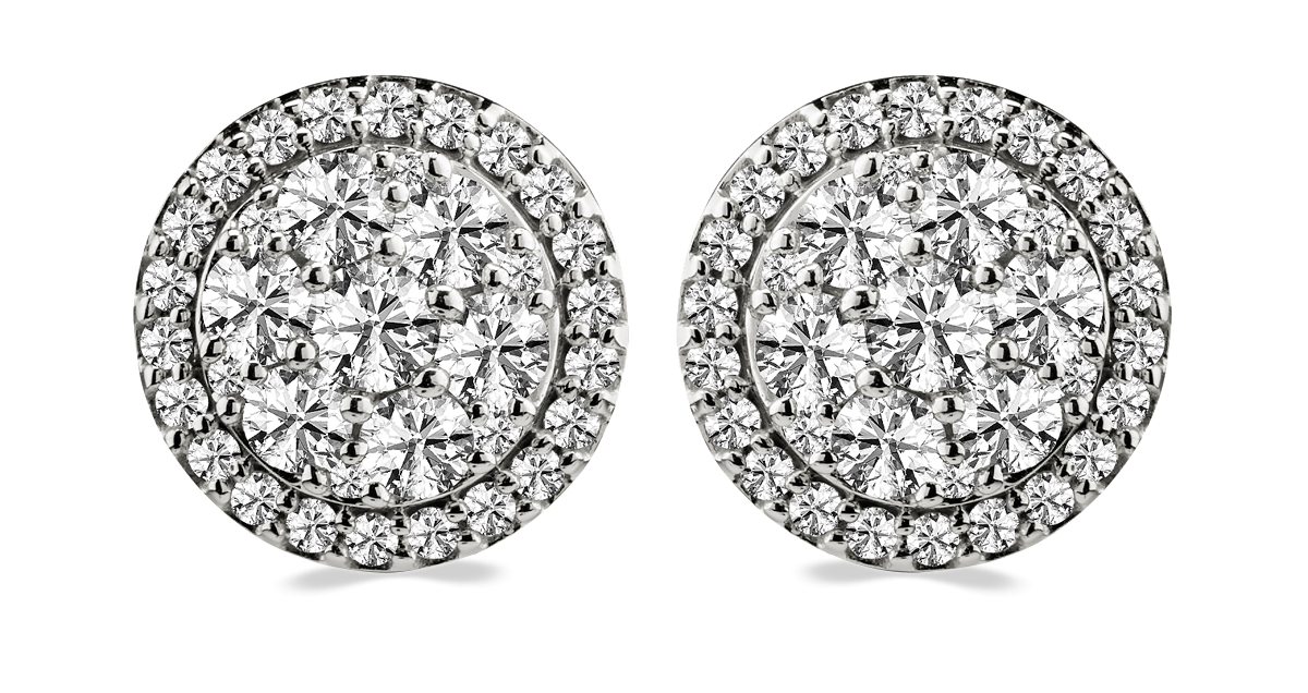 Pair of classic diamond earring studs