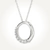 14KT White Gold Diamond Circle Necklace