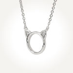 14KT White Gold Cat Necklace