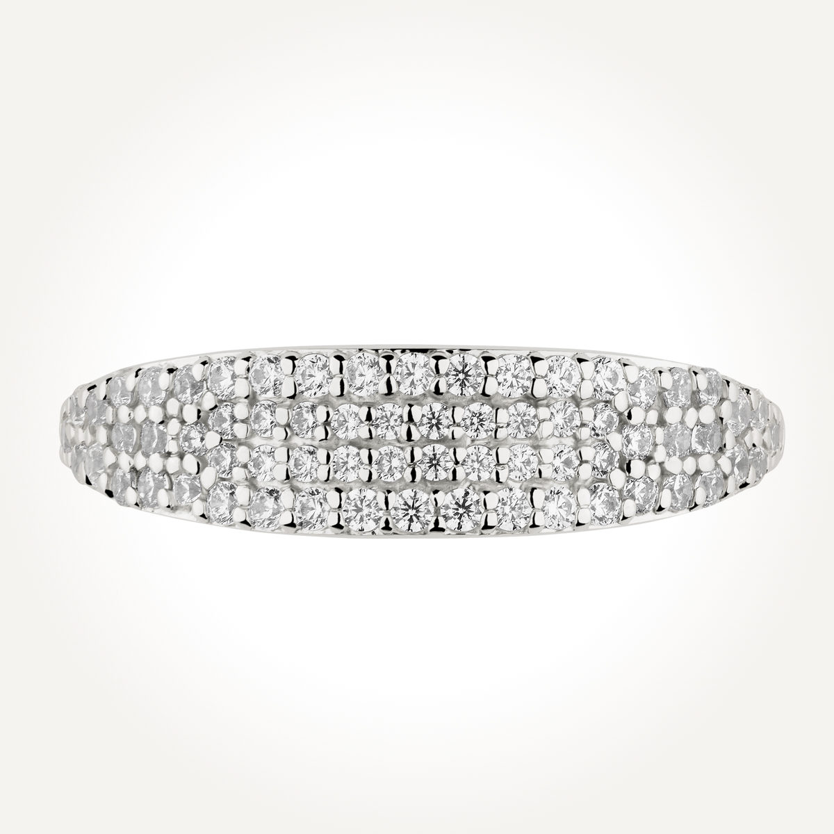 14KT White Gold Pave Ring