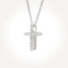 14KT White Gold Cross Necklace