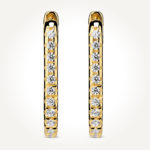 14KT Yellow Gold Rectangular Hoop Earrings