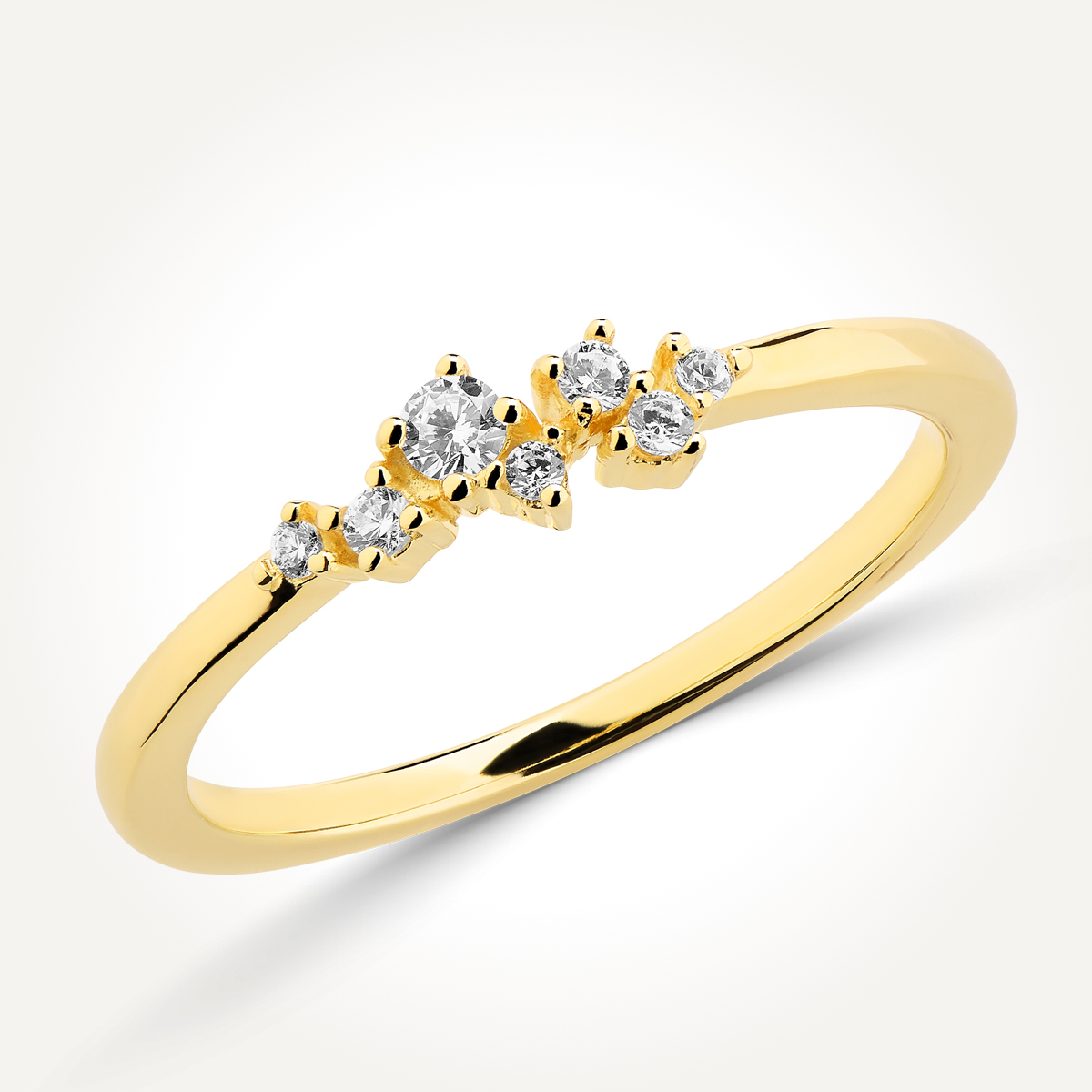 14KT Yellow Gold Cluster Ring