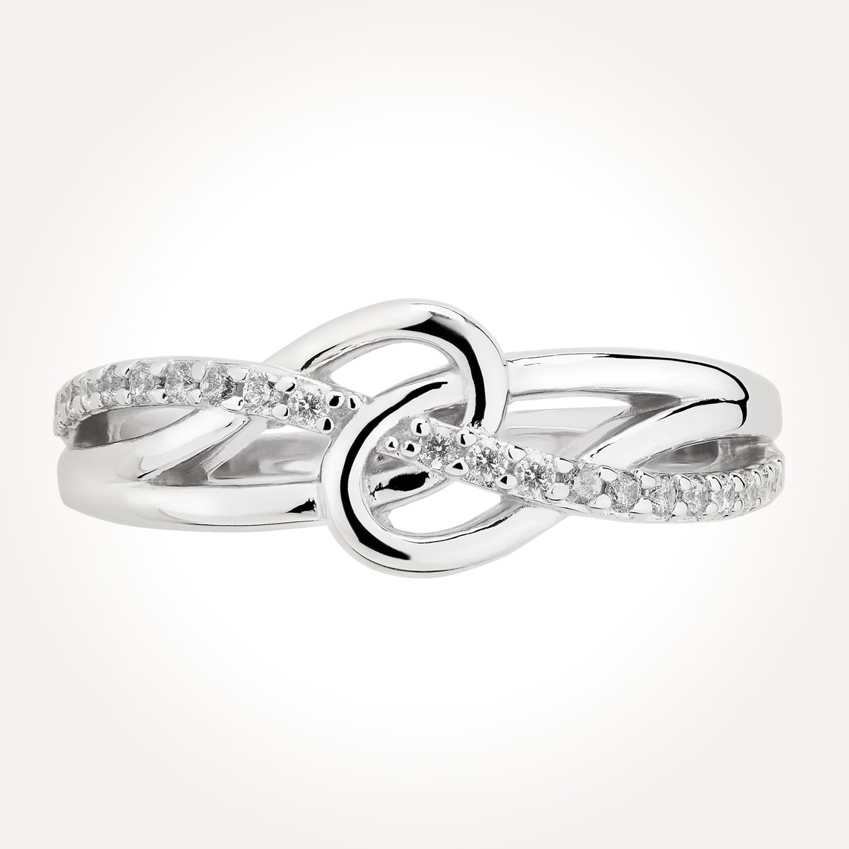 14KT White Gold Intertwined Ring