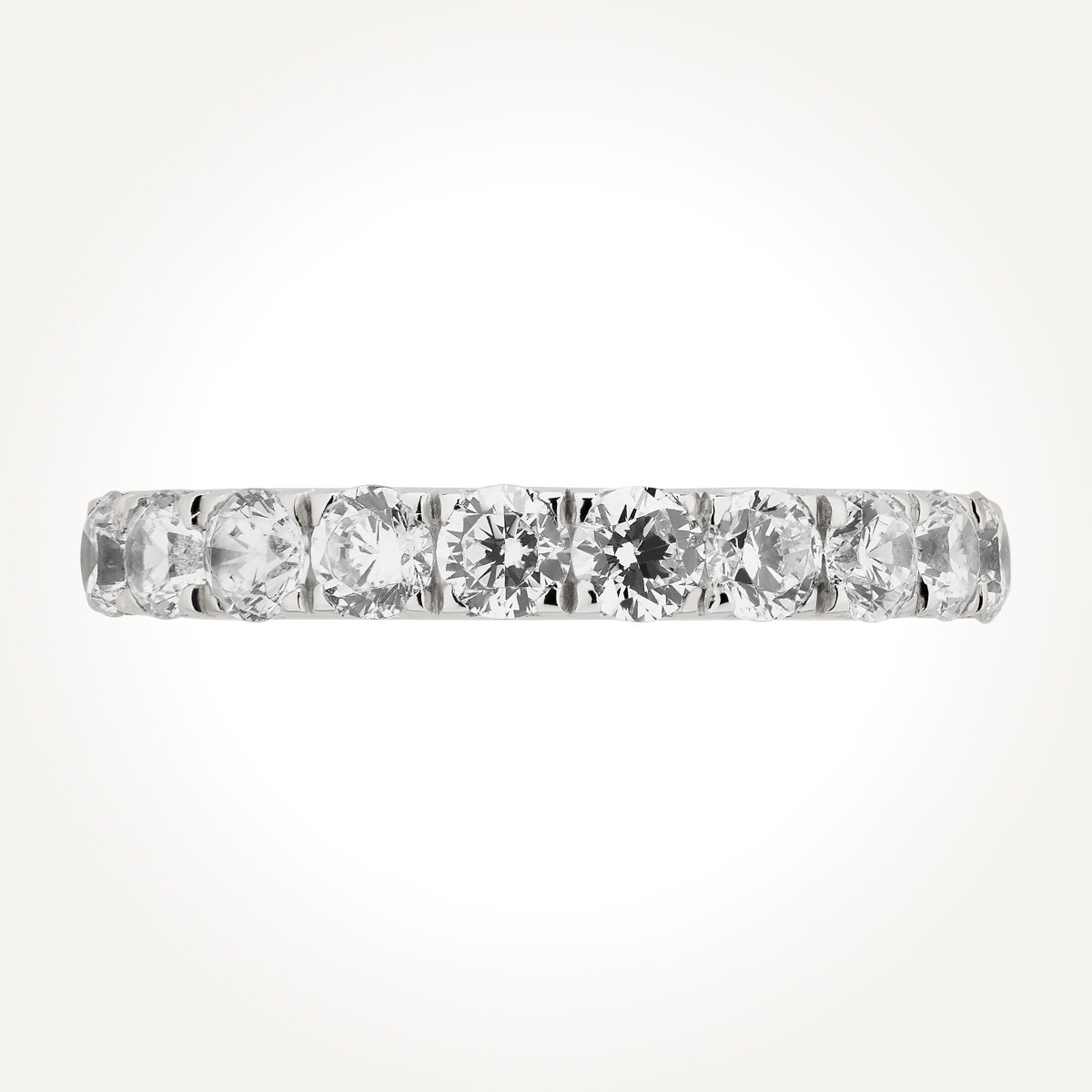 14KT White Gold Petite Pave Ring