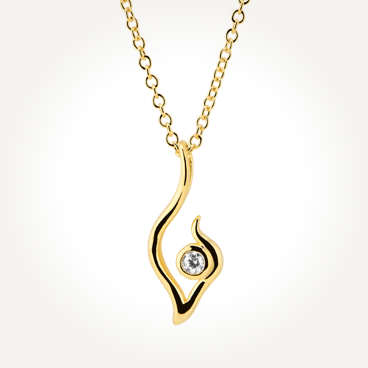 14KT Yellow Gold The Steady, Bright Flame of a Mother’s Love Necklace