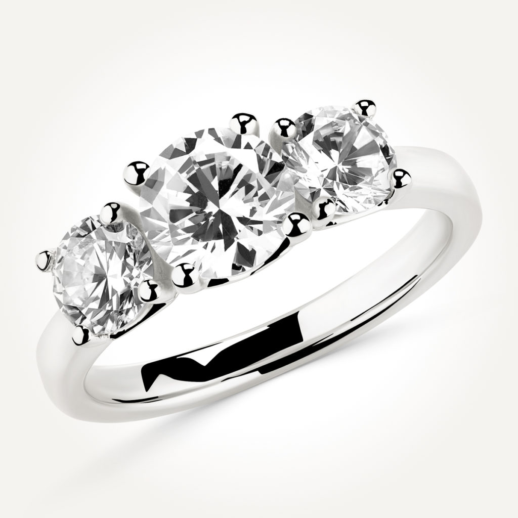 Multi Stone Diamond Engagement Ring - 70673 A