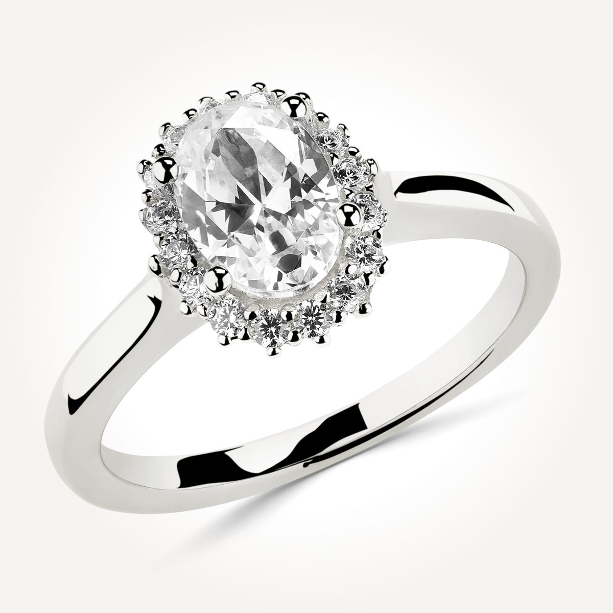 Halo Diamond Engagement Ring - 70983 A