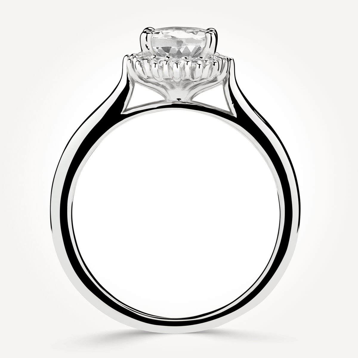 Halo Diamond Engagement Ring - 70983 B
