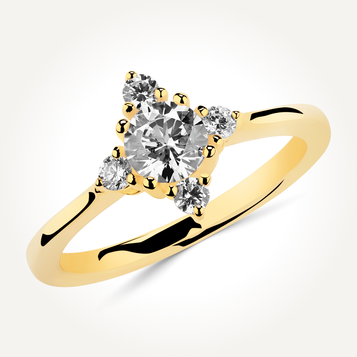 Multi Stone Diamond Engagement Ring - 71012 A