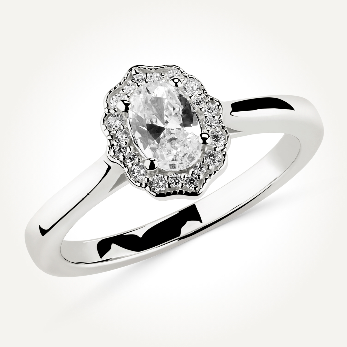 Halo Diamond Engagement Ring – Style 71021