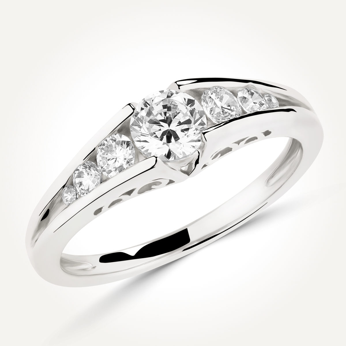 Multi Stone Engagement Ring - 7873 A