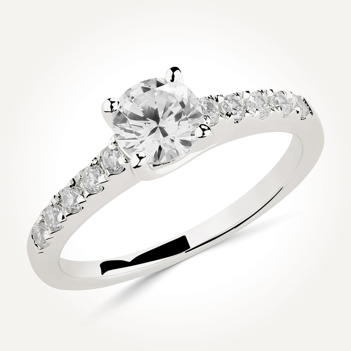 Multi Stone Diamond Engagement Ring - 8018 A