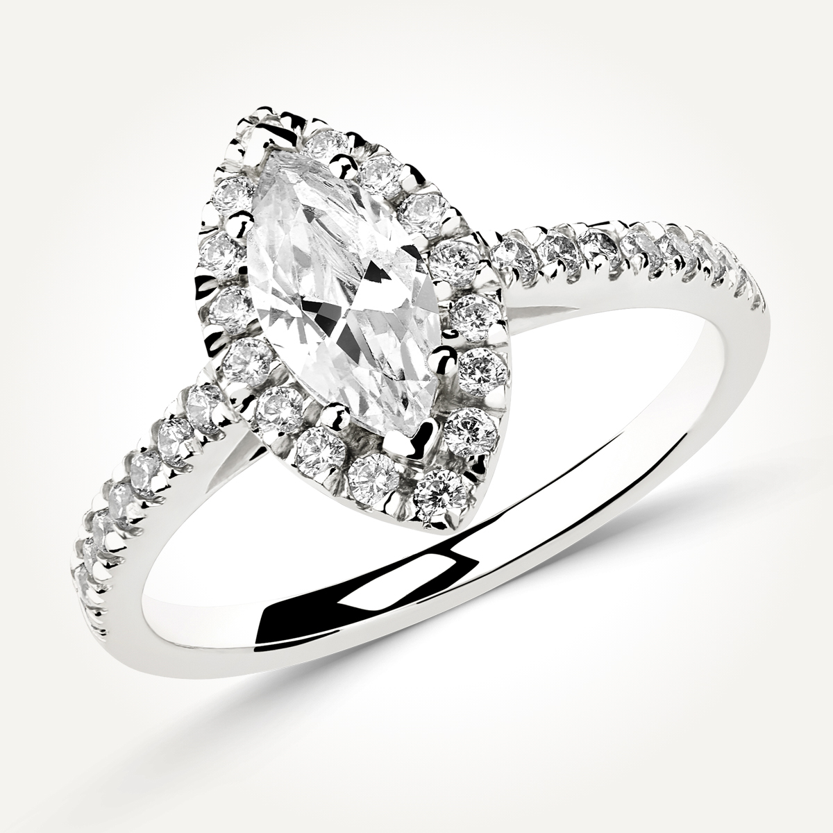 Halo Diamond Engagement Ring - Style 8555