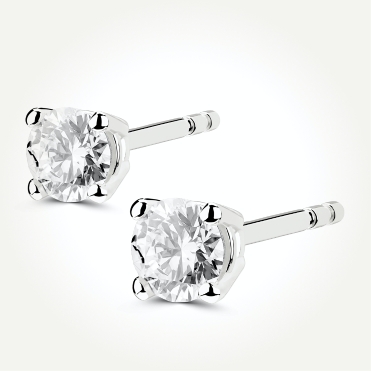 14K White Gold Diamond Stud Earrings 1.50 CT. T.W.