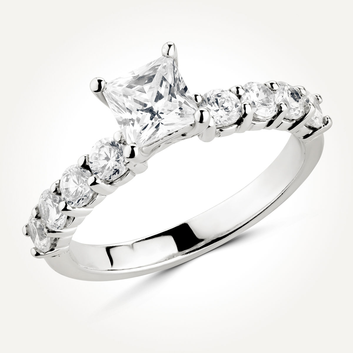 Multi Stone Diamond Engagement Ring - Style 2112