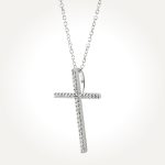 14KT White Gold Cross Necklace