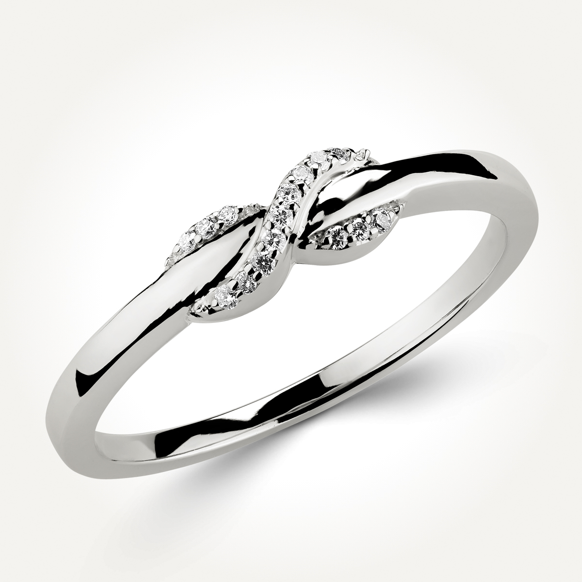 14KT White Gold Promise Ring 0.03 CT. T.W.
