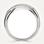 14KT White Gold Crossover Ring