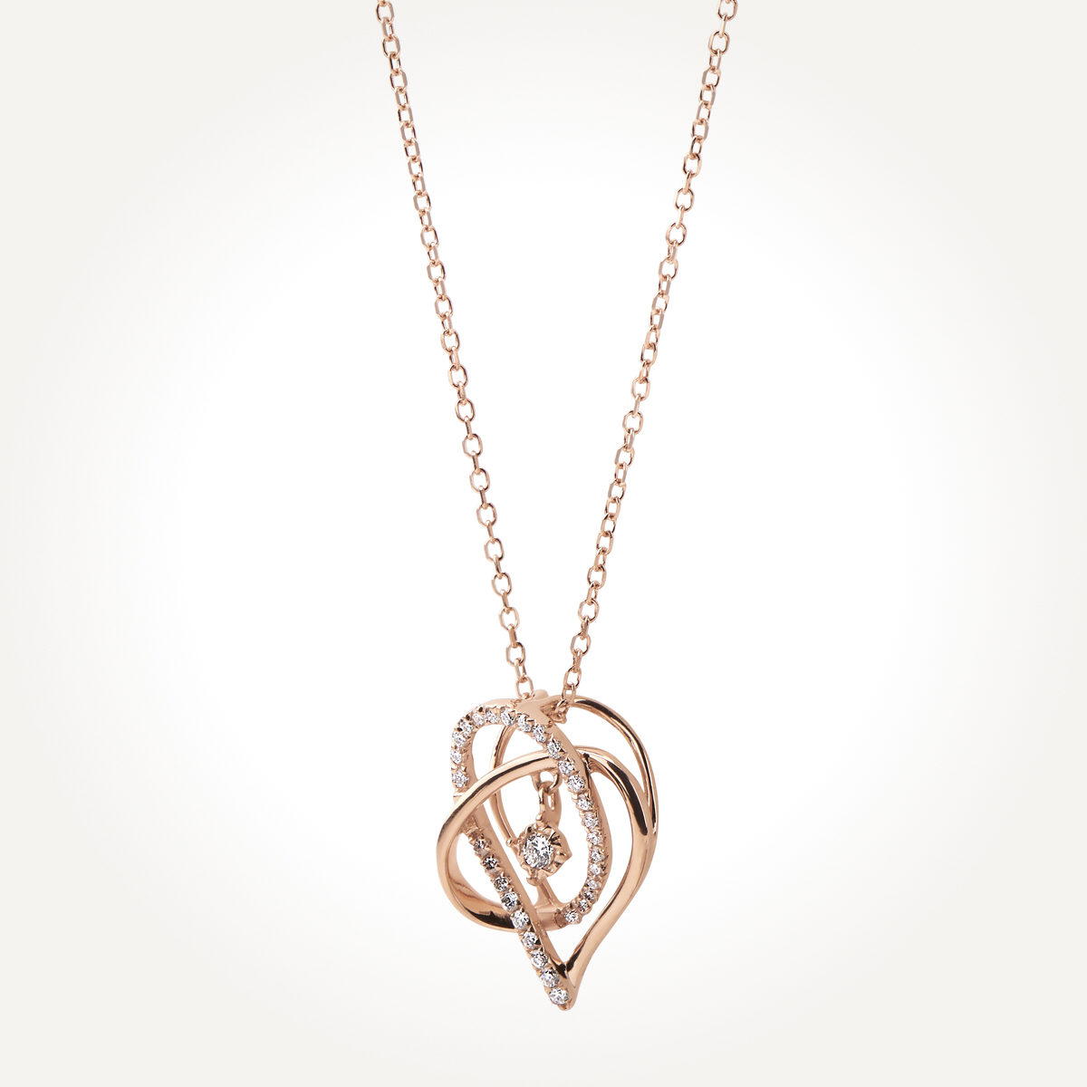 14KT Rose Gold Heart Necklace