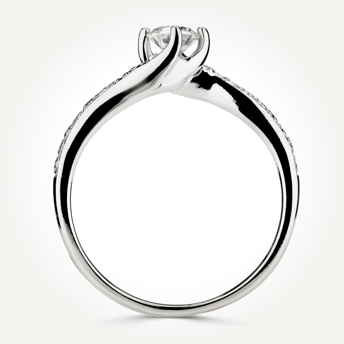 14KT White Gold Twist Band Ring