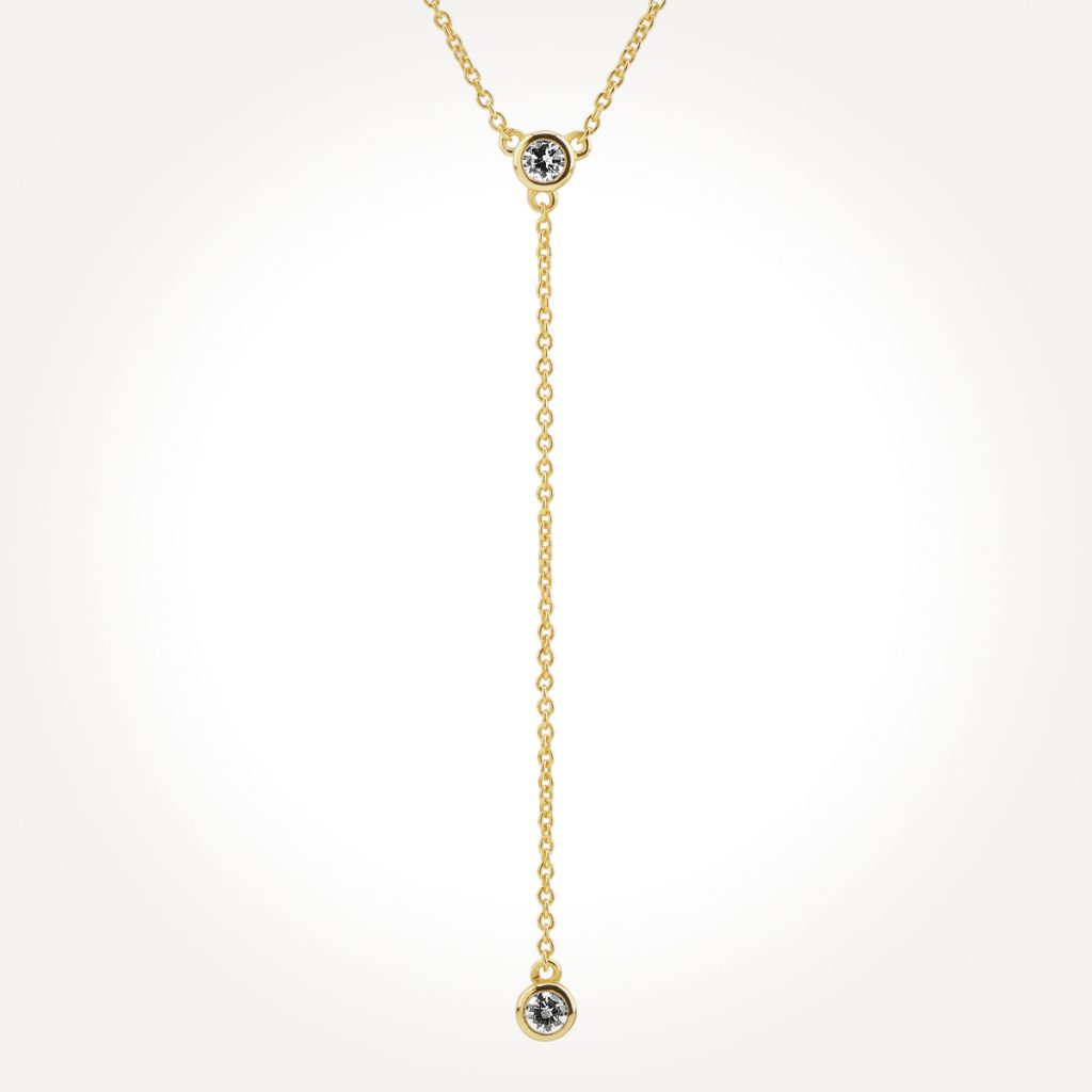 14KT Yellow Gold Necklace 0.16 CT. T.W.