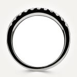 14KT White Gold Double Row Ring