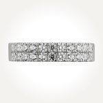 14KT White Gold Double Row Ring