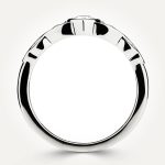14KT White Claddagh Ring