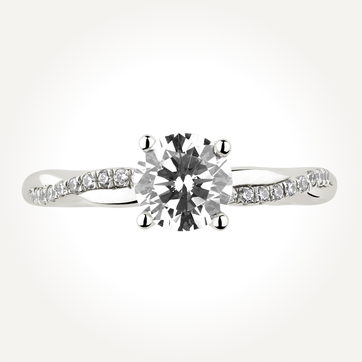 Pavé Twist Engagement Ring - Spence Diamonds