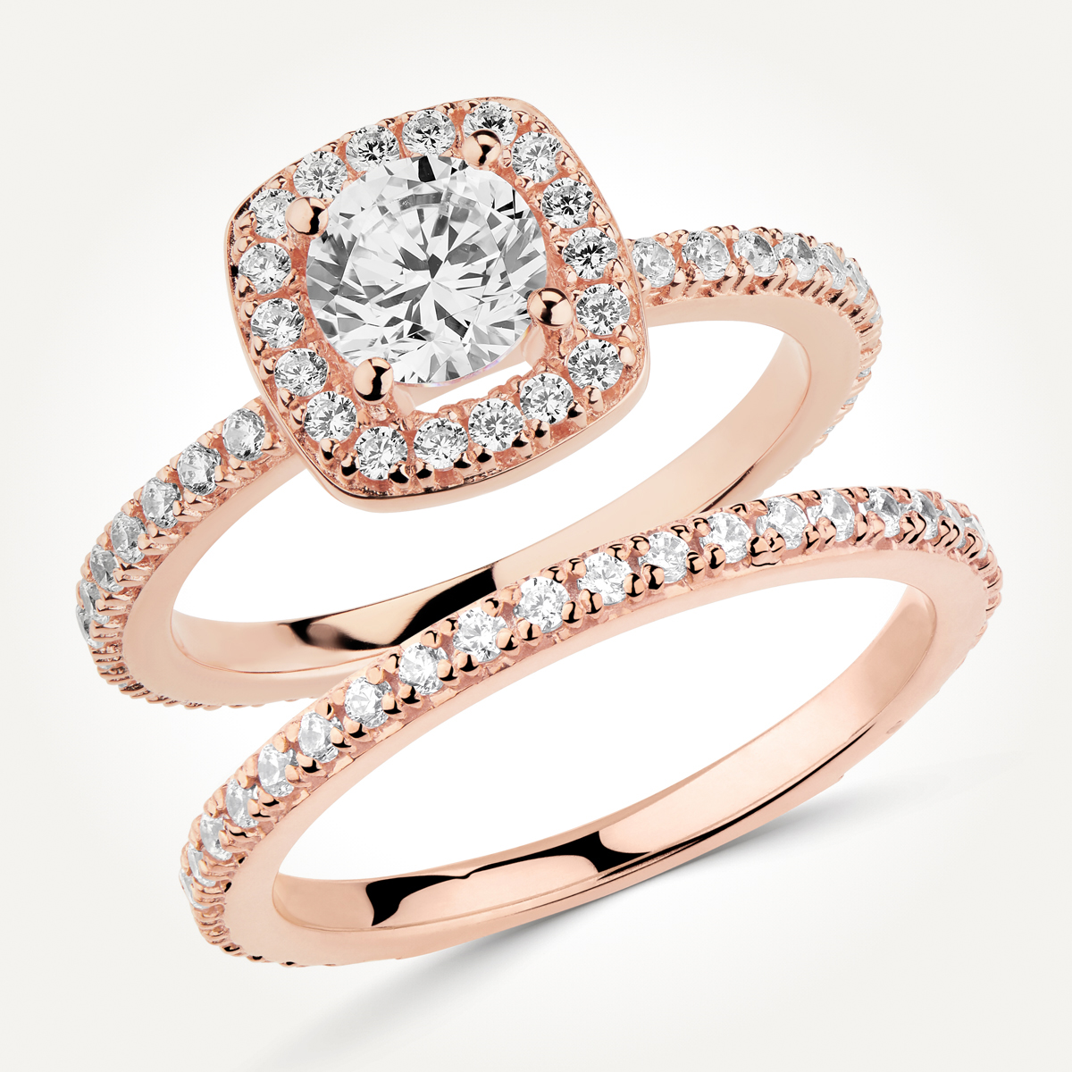 Cushion Halo Pavé Engagement Ring - Spence Diamonds