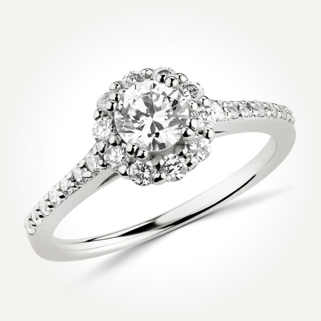 Halo Diamond Engagement Ring - Style 7681