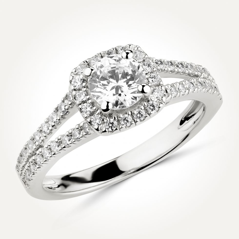 Round Brilliant Solitaire Rope Engagement Ring - Spence Diamonds