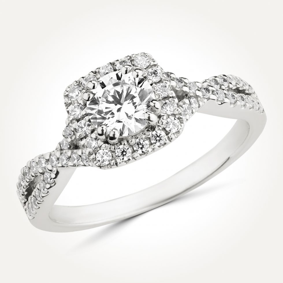 Halo Diamond Engagement Ring Style 7513 Spence Diamonds 1669