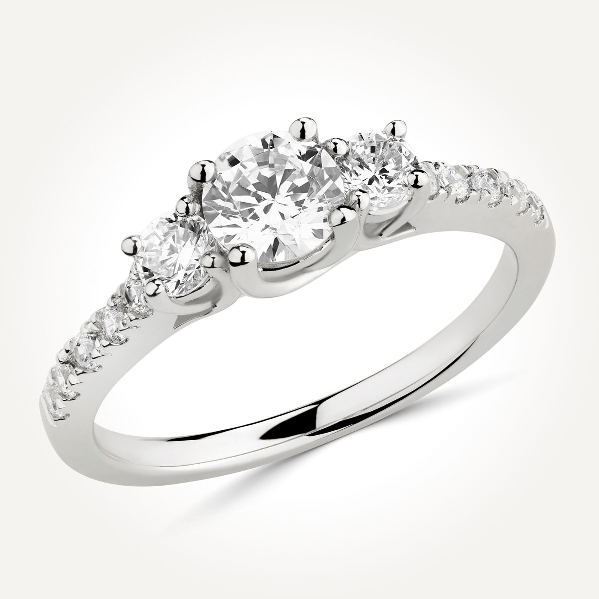 Multi Stone Diamond Engagement Ring - Style 8019